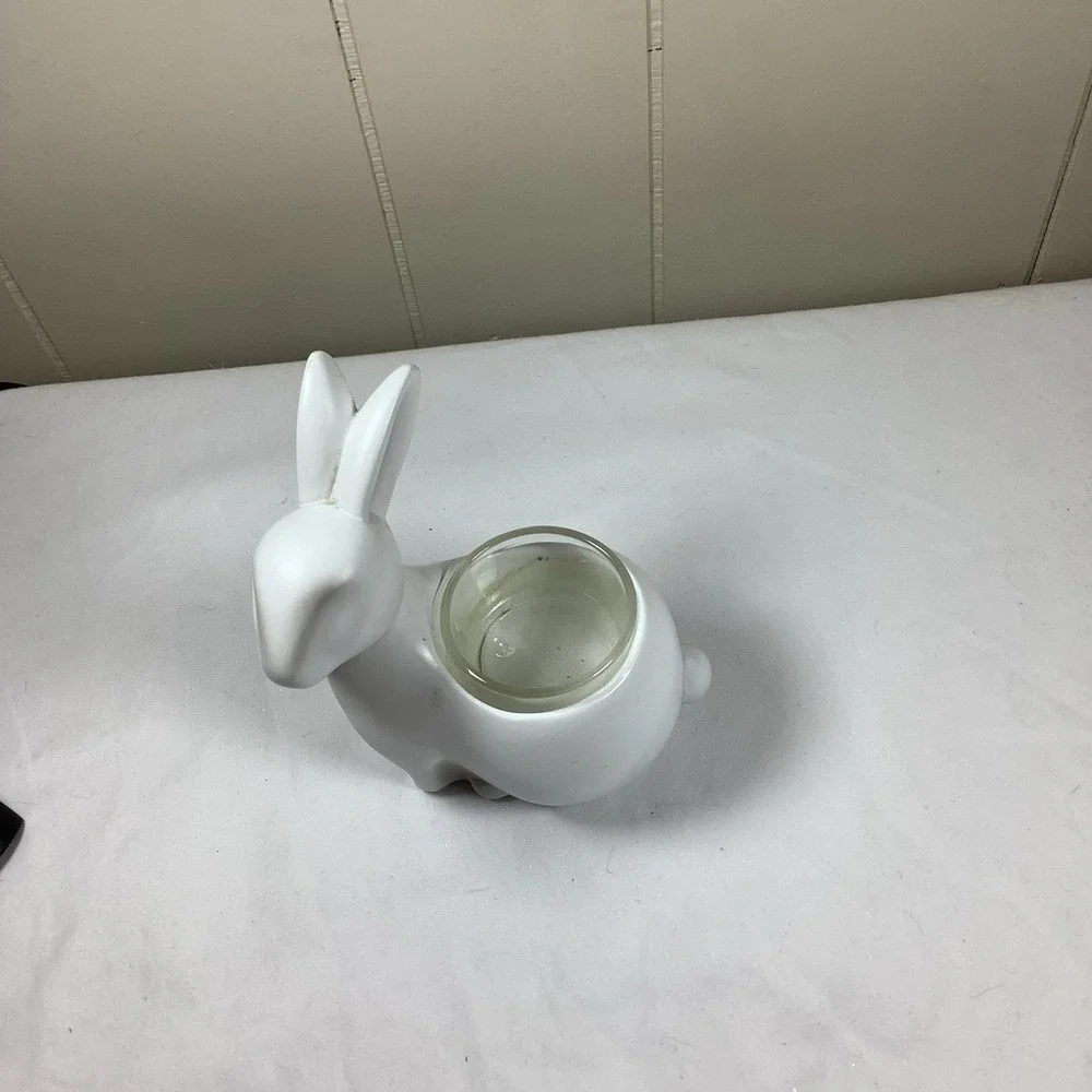 Yankee Candle Ceramic Easter Bunny Votive Tealight Candle Holder White